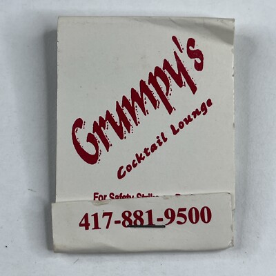 Matchbook Grumpy s Cocktail Lounge Springfield Missouri