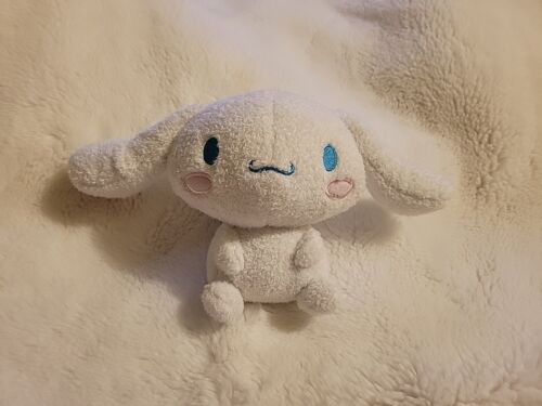 Cinnamoroll Cinnamon Sanrio Smiles Plush 6" Toy Doll Japan Fuzzy Soft Bean Ears - Afbeelding 1 van 9