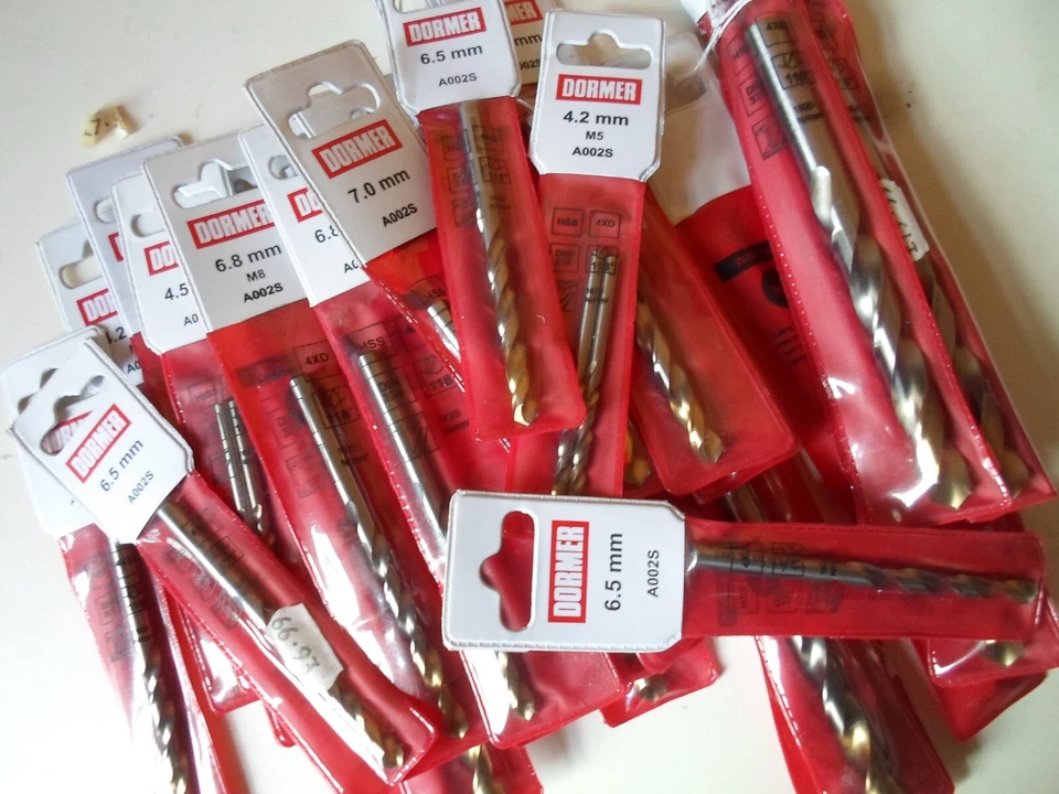 DORMER A002 (S) HSS Tin Coated Jobber Drills Metric High Speed Steel Twist Bits