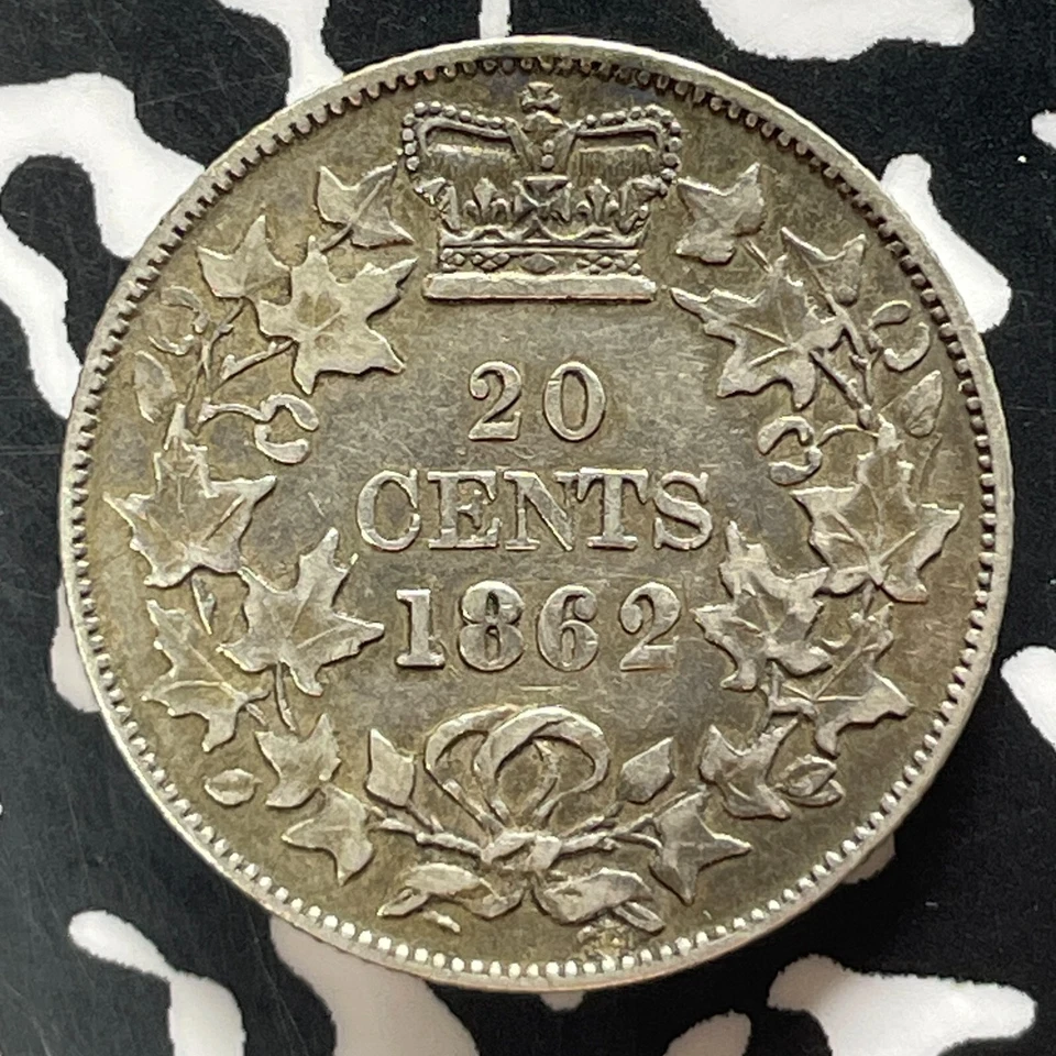 1862 New Brunswick 20 Cents Lot#JM9270 Silver! Nice! - Image 2 of 2
