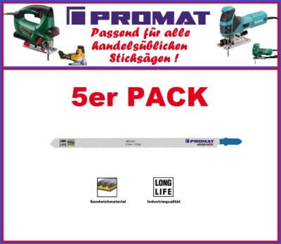5er Pack PROMAT T 718 BF Stichsägeblatt 180mm Sandwichpaneel Metall Dämmplatten