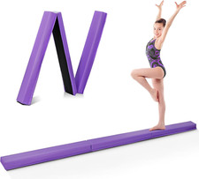 9Ft Folding Gymnastics Balance Beam Low Floor Balance Beam Bar with Anti-Slip Ba