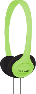Koss KPH7G Portable On-Ear Headphone with Adjustable Headband - Green, 8.7 X 6.2