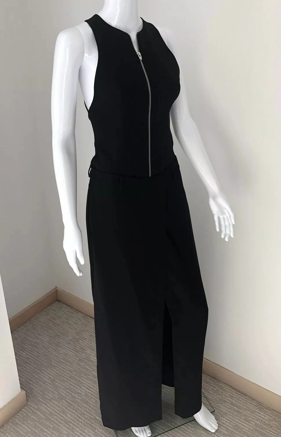 $535 NWT T BY ALEXANDER WANG Black Convertible Cadu Wrap Dress Sz US 2