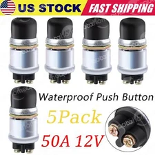 5PCS Waterproof Switch Push Button Horn Engine Start Starter For Car Boat Track