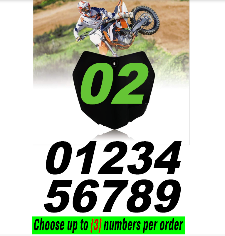 Bike Racing Stickers Numbers Racing Numbers Vinyl Decal Sticker for Dirt Bike Plate BMX Motocross ...