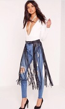 Missguided Long Tassel Studded Waist Belt