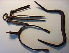 Group of Early Hand Forged Iron One is Ancient Authentic and Rare