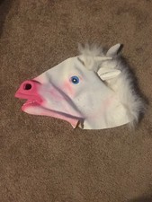 unicorn Face/head mask latex/plastic