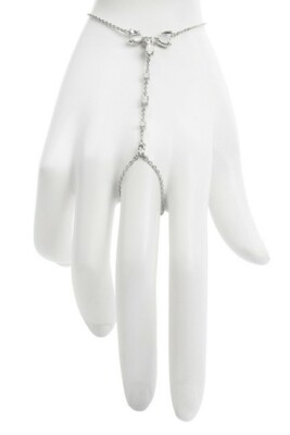 Marchesa 132348 Women's Rhinestone Hand chain Bracelet