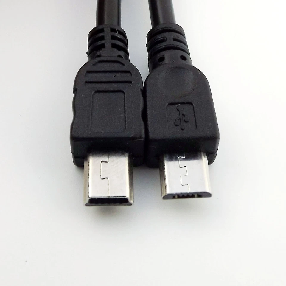 Micro USB 2.0 5 Pin Male To Mini 5 Pin Male Data Sync Charge Adapter Cable 1FT - Image 3 of 4