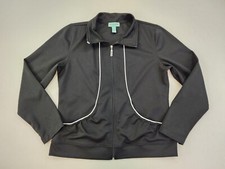 Silverwear Full Zip Lightweight Jacket L Black Pockets Active Athletic Sport