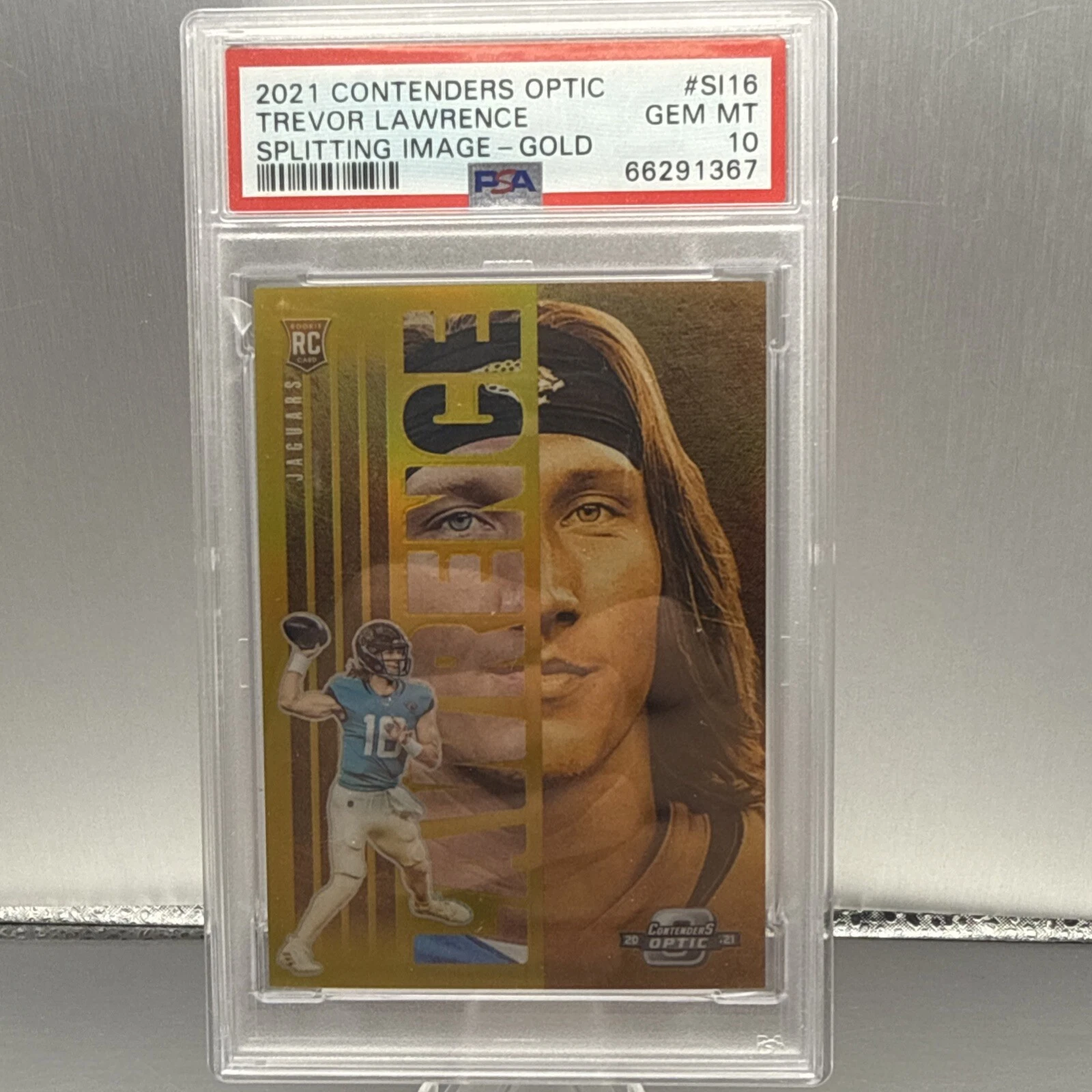 Trevor Lawrence Panini Contenders Optic Splitting Image #SI16 Gold
