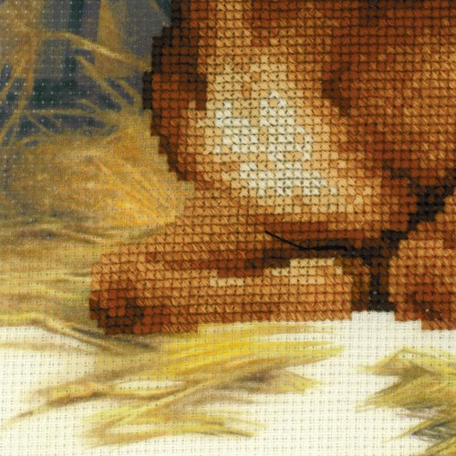 Riolis Foal and Puppy Pre-Printed Background Cross Stitch Kit 0052 PT NIP - Picture 5 of 7