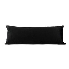 Soft Micromink, Faux Fur, Faux Suede Body 21"x54" Body Pillow Cover Black