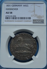 Hannover Silbermünze 1831 16 Gute Groschen NGC AU 58! Hohes Grading!!