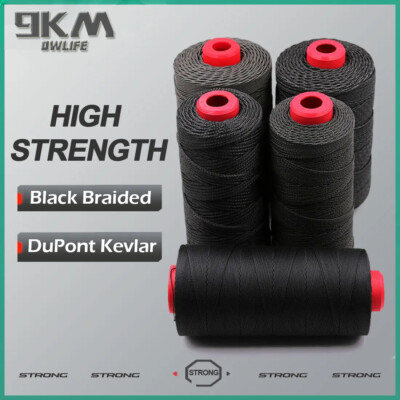 #ad Black Kevlar Cord Sewing Threads 300lb 400lb Heat Resistance Made with Kevlar $10.79