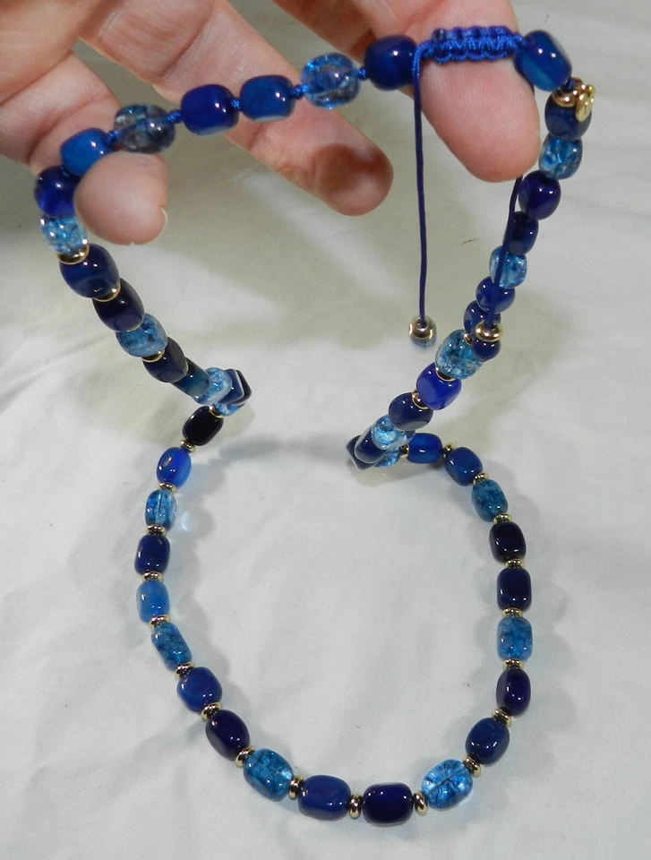 Nuevo con Caja y Bolsa - Collar con Cuentas Piedra Azul y Negro Lola Rose 29" Foto 3 de 4
