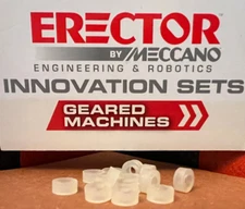 Meccano Erector 19601 Geared Machine Replace Parts - White Part A259 (14 Pieces)