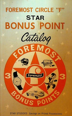 Foremost Milk Ice Cream Circle F Star Bonus Point Catalog 1960s Toys Mirro