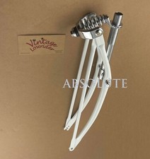 26" Chrome/White Spring Durable Fork Vintage Schwinn Cruiser Chopper 1" Threaded