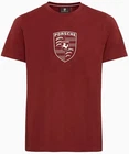 Porsche Crest T-shirt - Essential Bordeaux Red DDP (NO US CUSTOMS FEE)