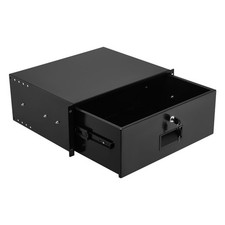 4U Rack Mount Drawer, 50lb Steel, Lockable  Cable Management Holes