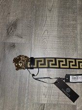 VERSACE LA MEDUSA LA GRECA LEATHER BELT 30-32