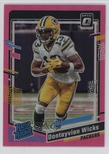 2023 Panini Donruss Optic Rated Rookie Pink Prizm Dontayvion Wicks #249 1k9t