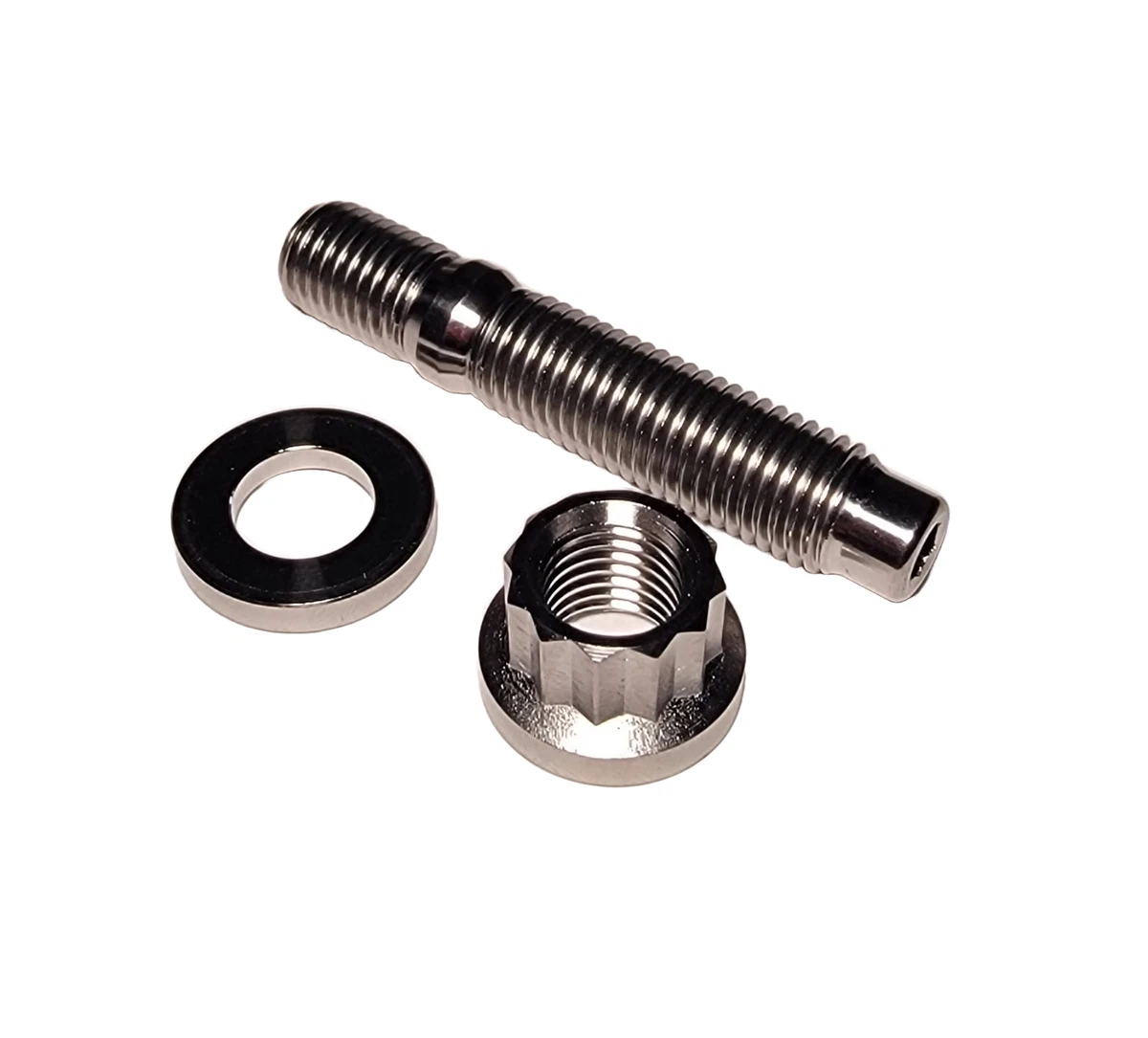 RISON Titanium bouten M4 x 0,7 x 10 mm titanium schroeven TC4 flens zeskantschroef gouden titanium flensschroef voor motorfiets, auto, modificatie zeskantkop titanium schroeven 5 stuks