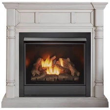 Duluth Forge Full Size Dual Fuel Ventless Fireplace 32K BTU, Remote FDI32R-M-AW