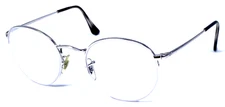 RAY-BAN RB4947V 2501 Silver Half Rimless Eyeglasses Frame 51-22-145