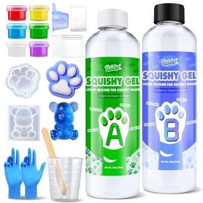 Flüssigsilikon Squishy Making Kit 500g, Superweiches Silikonkautschuk Set für...