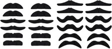 LuckyStar365 24 pcs Novelty Fake Mustaches, Mustache Party Supplies, Self...