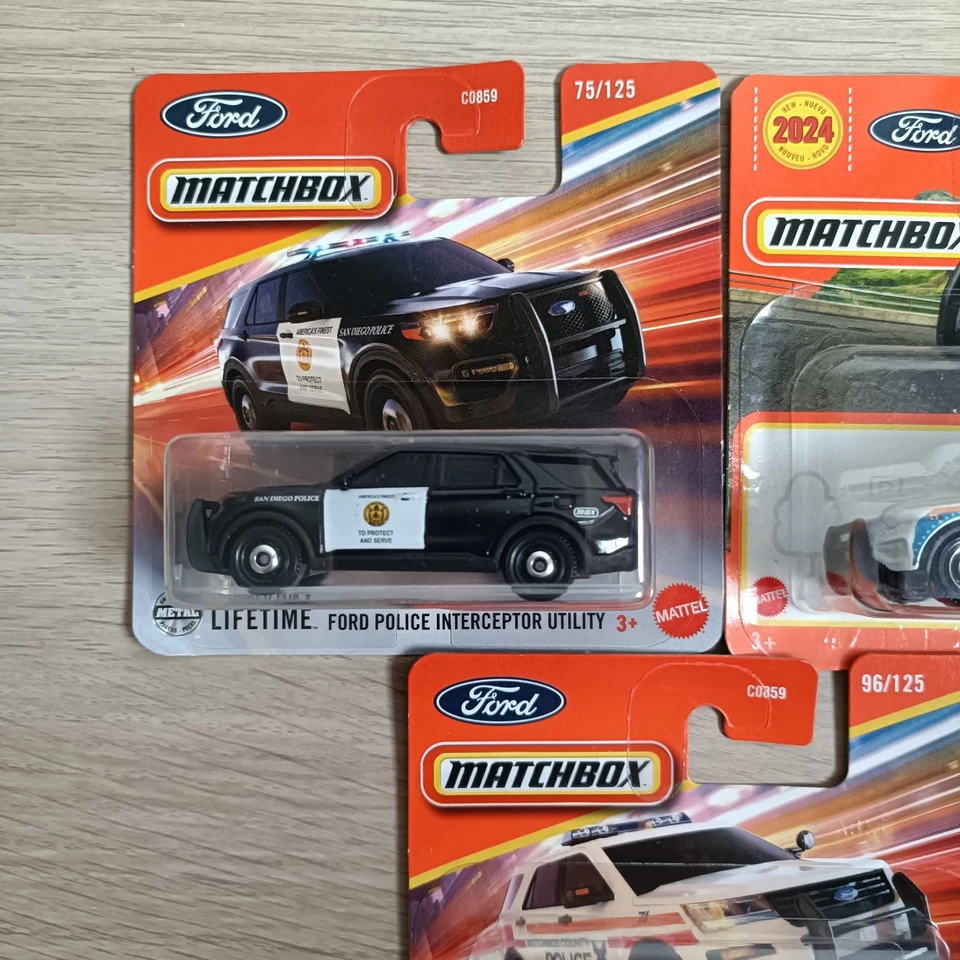 Matchbox Set 3 Model Police Car  - Immagine 2 di 4