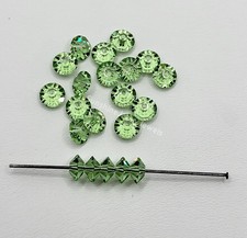 12pc Swarovski Crystal Peridot 6mm Spacer 5305 Beads; Rondelle; Vintage