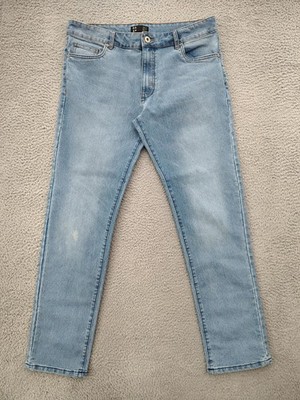 DAZN Jeans Men 36x32 Blue Denim Slim Straight Light Wash Casual Pants