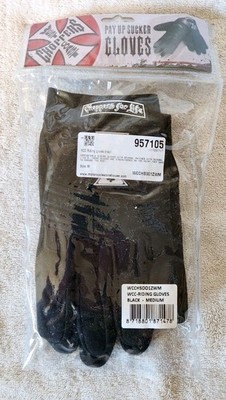 NEW In Package WEST COAST CHOPPERS PAY UP SUCKER RIDING GLOVES -BLACK  Sz Medium