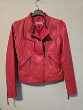 giacca rossa slim aderente vera pelle donna