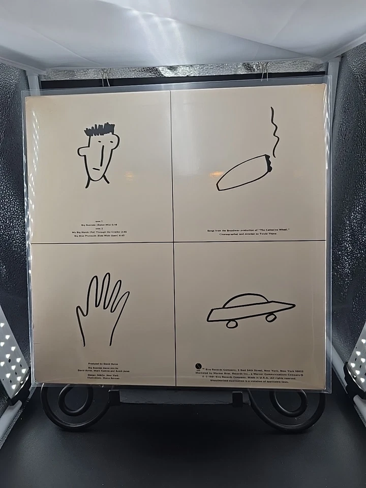 David Byrne 3 Big Songs 45RPM EP Sire DSRR 50034 EX/EX Foto 2 de 4