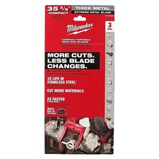 Milwaukee 48-39-0609 35-3/8" 8-10 TPI Extreme Thick Metal Bandsaw Blades 3PK