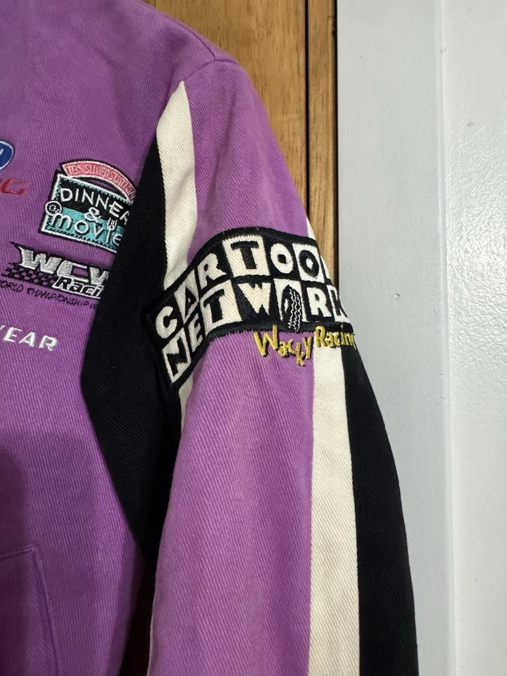 Chaqueta De Colección Scooby Doo Cartoon Network Wacky Racing Nascar WCW Niños RARA Foto 4 de 4