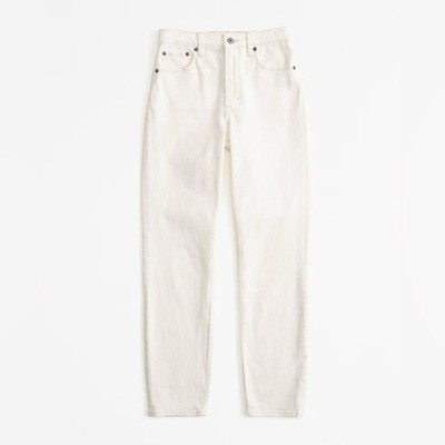 Abercrombie & Fitch Ultra High Rise The Ankle Straight Contrast Stitching Jean