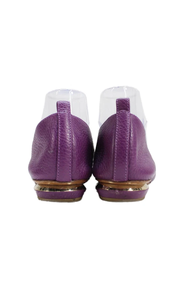 Nicholas Kirkwood Womens Slip On Pointed Toe Loafers Purple Leather Size 41 - Image 3 of 4