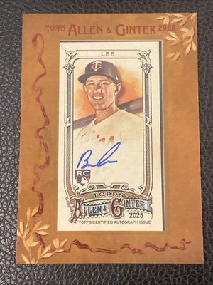 2025 Allen & Ginter Brooks Lee Mini Framed Auto #MA-BLE On Card Twins *2A