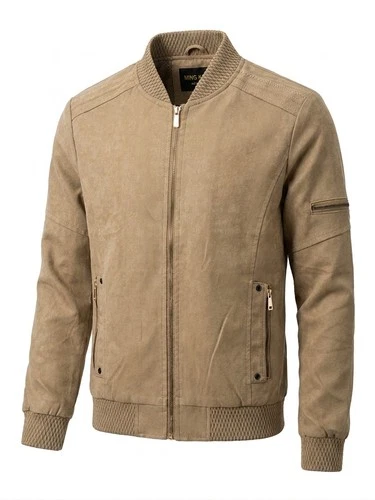 Men's Faux Leather Jacket Fleece Lined Winter Bomber Casual Outerwear Coat - product listing photo