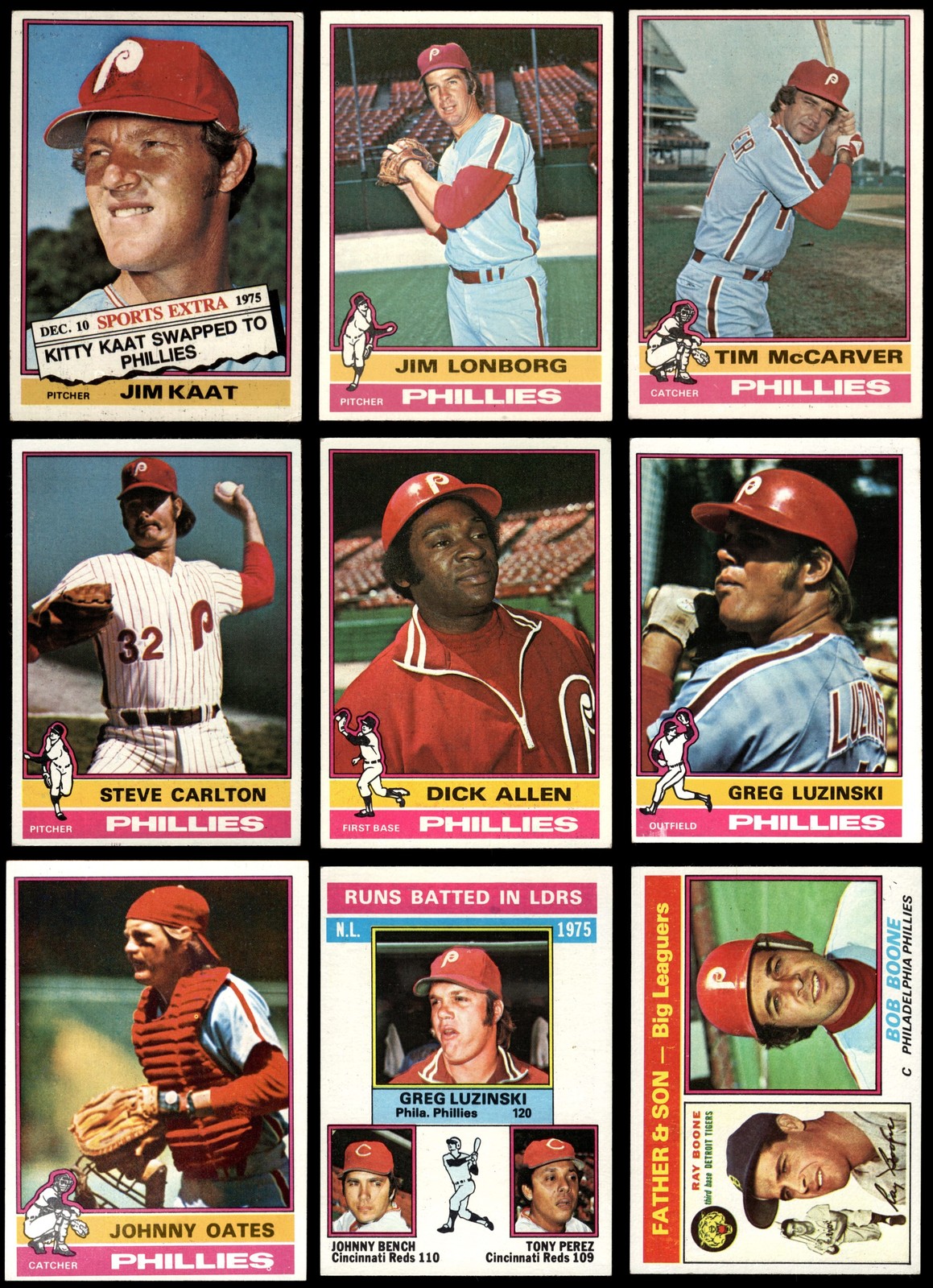 1976 Topps Phillies Near Team Set w/Traded 4.5 - VG/EX+ 7024615 (27 / 32 cards)