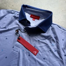 Redvanly Golf Polo Shirt Savile Baby Lavender Men's S Geometric Print Athletic