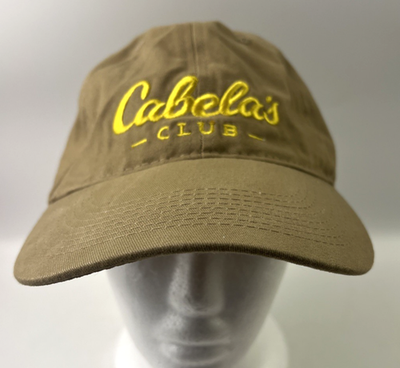 #ad Cabela#x27;s Club Baseball Cap Hat Adjustable Strapback Tan $10.99