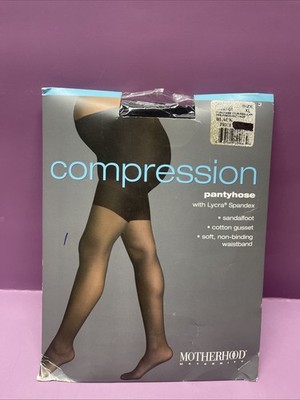 Vintage Motherhood compression Black  pantyhose size X-Large